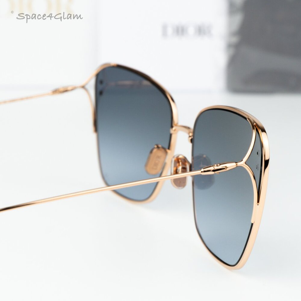Dior Women Sunglasses Rose Gold Grad Blue Butterfly MISSDIOR B2U E0B2 BRAND NEW - Picture 5 of 10